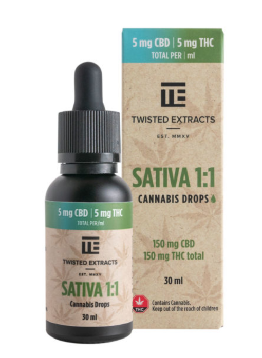Twisted Extracts - Sativa 1:1 Cannabis Drops