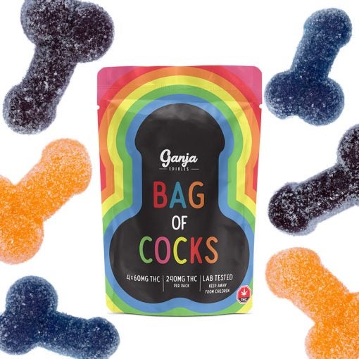 ganja bag of cocks sour gummies