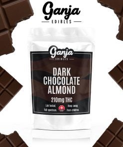 thc vegan dark chocolate almond bar