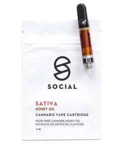 Social Honey Oil Sativa Vape Cartridges